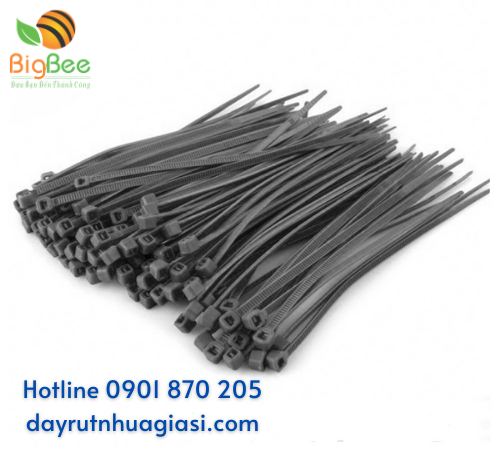 Dây rút nhựa màu đen 1.5 tấc 4 li