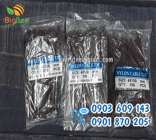 Dây rút nhựa 15cm 100 sợi/bịch màu nâu giá rẻ tại TP.HCM