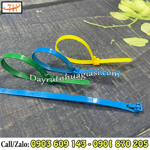 Dây rút nhựa màu tháo mở được Dây rút nhựa màu tháo mở được