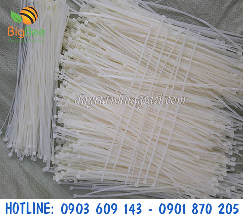 Dây rút nhựa màu trắng 3 tấc đủ cỡ