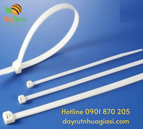 Dây rút màu trắng vừa có bản lớn vừa có bản nhỏ