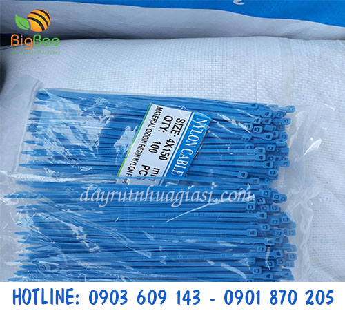 Dây rút màu xanh 150mm giá rẻ tại công ty Thu Hồng