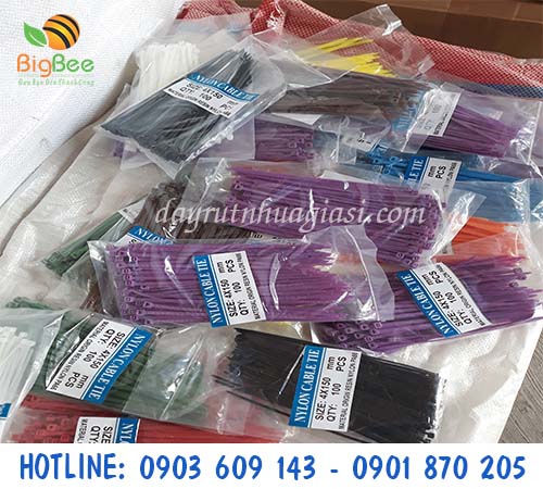 Bán dây rút nhựa màu 15 cm giá sỉ rẻ tại TP.HCM