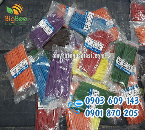 Dây rút nhựa 9 màu 15cm giá sỉ rẻ