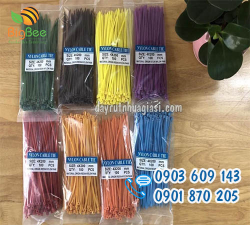 Dây rút nhựa 2 tấc màu giá sỉ tốt nhất TP.HCM