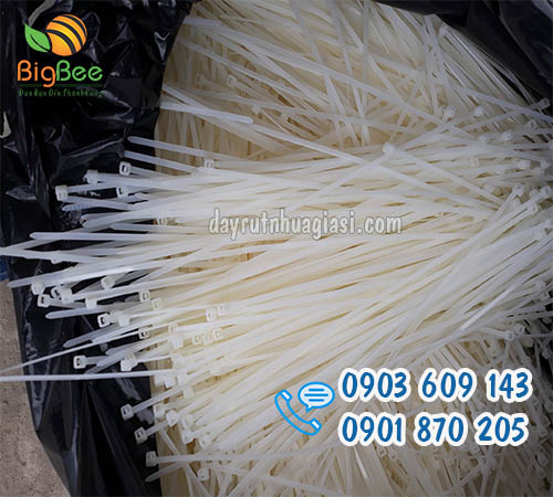 Dây rút nhựa trắng 25cm (2.5 tấc) giá sỉ