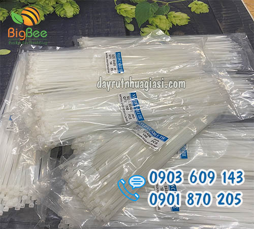 Dây rút nhựa 4 tấc (40cm) màu trắng giá sỉ rẻ