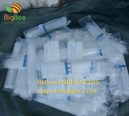 Dây rút nhựa 5 x300 màu trắng