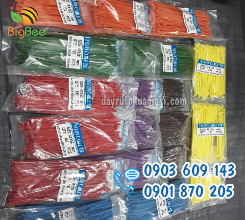 Dây rút nhựa 7 màu buộc, đánh dấu vật hàng, chân gia cầm giá siêu rẻ