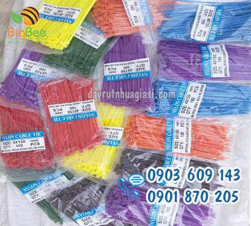 Dây rút nhựa đủ màu 15cm rẻ siêu uu đãi