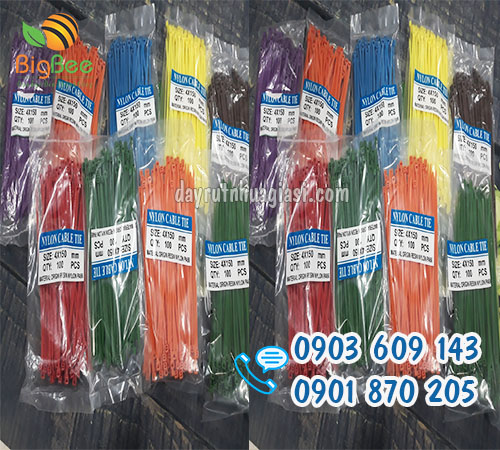 Dây rút nhựa 7 màu buộc, đánh dấu chân gà bán kg giá rẻ