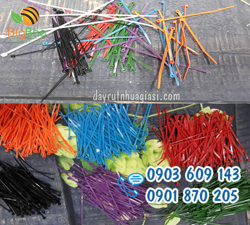 Dây rút nhựa màu 1 tấc giá bán sỉ