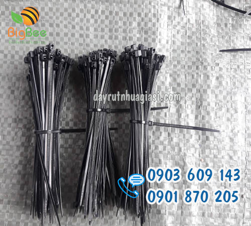 Dây rút nhựa màu đen buộc dây điện giá ưu đãi