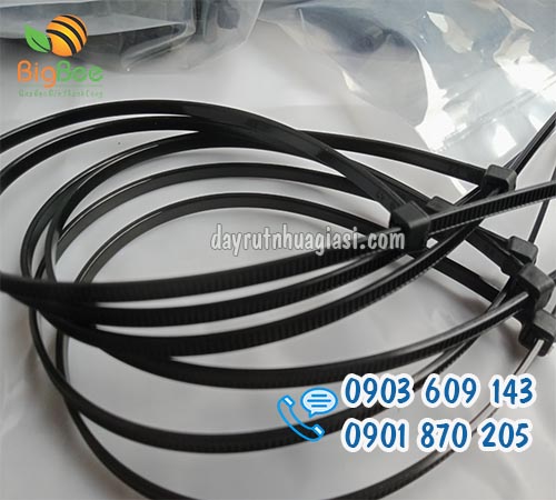 Dây rút nhựa đen 3 tấc 30cm giá sỉ rẻ