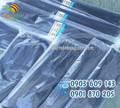 Dây rút nhựa đen buộc dây điện 40cm (4 tấc) giá bán sỉ