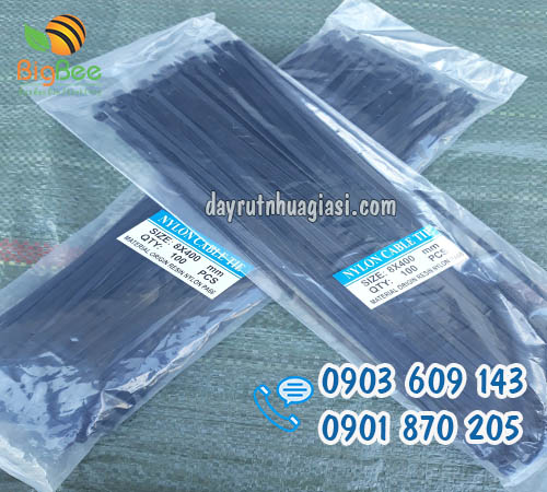 Dây rút nhựa 4 tấc (40cm) màu đen giá sỉ rẻ