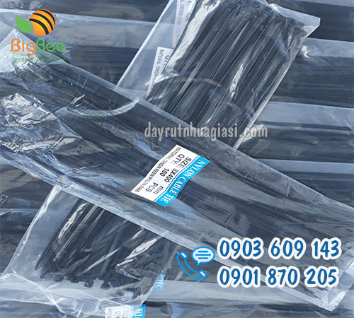 Dây rút nhựa đen 4 tấc 8 li giá sỉ