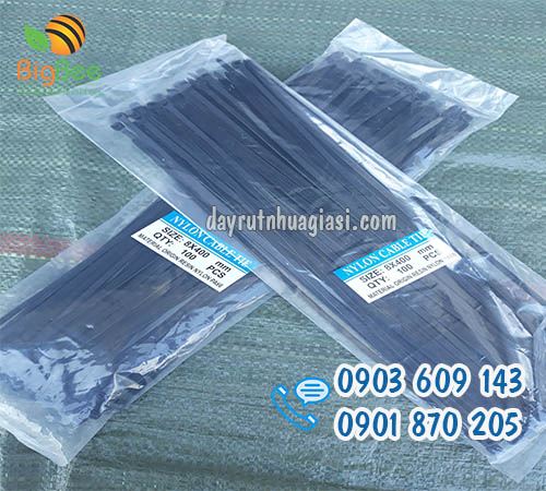 Dây rút nhựa đen 40cm (4 tấc) giá sỉ