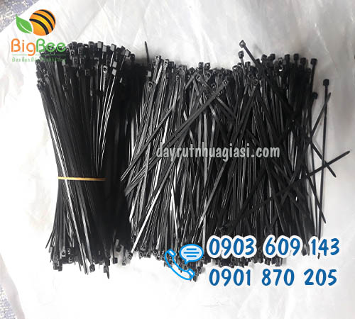 Dây rút nhựa đen 2 tấc 4 li (4x200mm) giá sỉ rẻ nhất