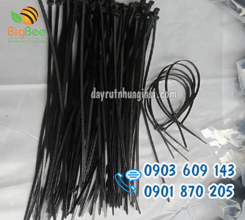 Dây rút nhựa màu đen 30cm chịu lực sỉ lẻ tại TP.HCM