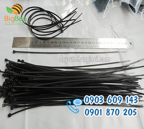 Dây rút nhựa đen buộc dây điện, dây cáp quang giá siêu rẻ