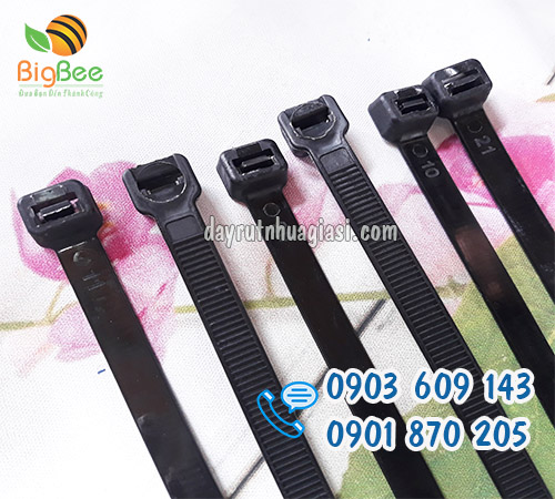 Dây rút nhựa đen tháo mở được sỉ rẻ, freeship hcm