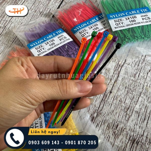 Dây rút nhựa đủ màu sắc Dây rút nhựa đủ màu sắc