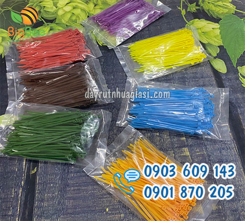 Dây rút nhựa đủ màu 3x100mm ( 1 tấc 3 li) rẻ, chất lượng tại xưởng