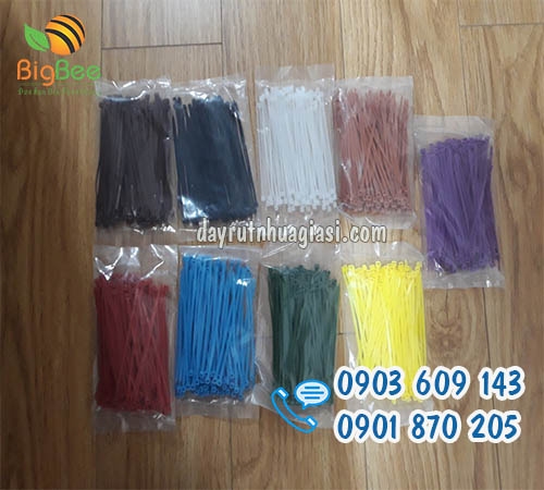 Dây rút nhựa màu 1 tấc 3 li giá sỉ rẻ