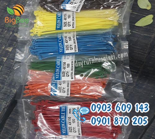 Dây rút nhựa màu 15cm (1.5 tấc) đủ màu sỉ rẻ tốt nhất