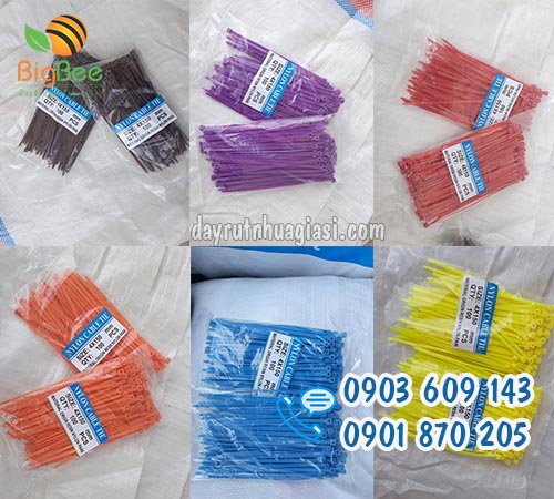 Dây rút nhựa màu 1 tấc rưỡi sỉ rẻ tại TP.HCM