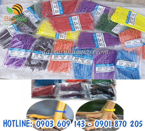 Dây rút nhựa màu 1 tấc rưỡi sỉ rẻ