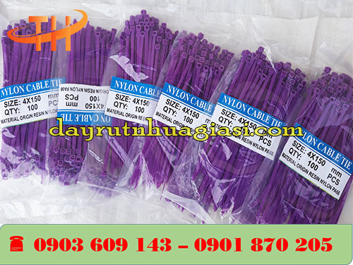 Dây rút nhựa màu kích cỡ 4mm * 150cm