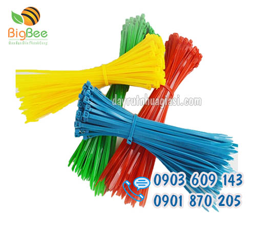 Dây rút nhựa màu 2 tấc rưỡi phân loại hàng hóa giá sỉ