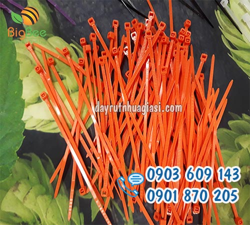 Dây rút nhựa màu cam cột hàng hóa giá sỉ rẻ