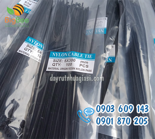 Dây rút nhựa màu đen 3 tấc 5 li giá rẻ