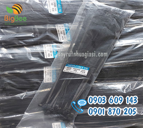 Dây rút nhựa màu đen 5 tấc 10 li giá ưu đãi