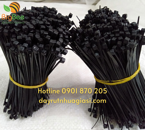 Dây rút nhựa màu đen cột bó dây điện