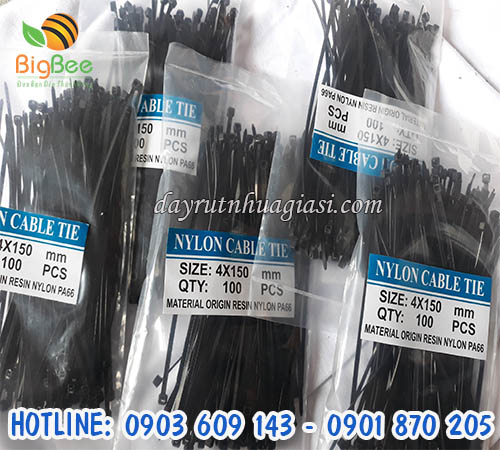 Dây rút màu đen 1.5 tấc giá sỉ rẻ