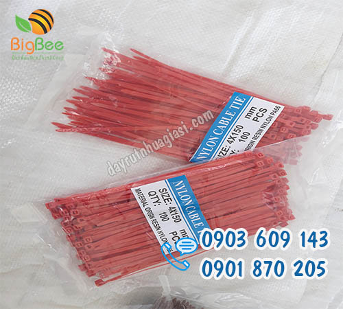 Dây rút nhựa màu đỏ phân loại hàng hóa giá tốt