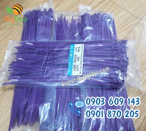 Dây rút nhựa màu tím 5x300mm giá tốt nhất TP.HCM