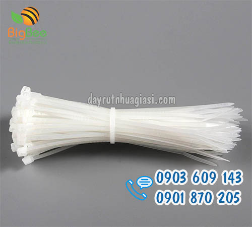 Dây rút nhựa màu trắng 2 tấc giá sỉ ưu đãi