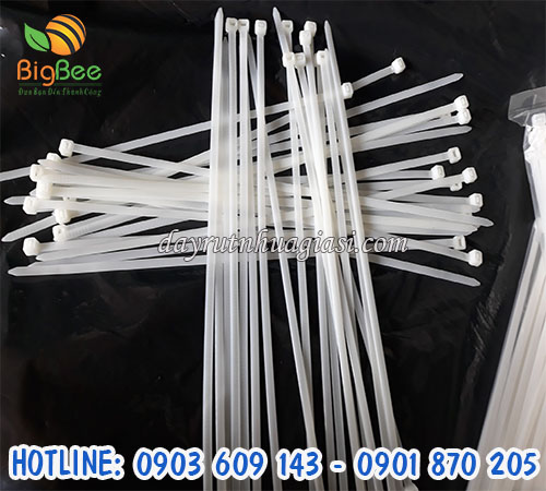 Dây thít nhựa màu trắng 3 tấc 30 cm giá sỉ rẻ