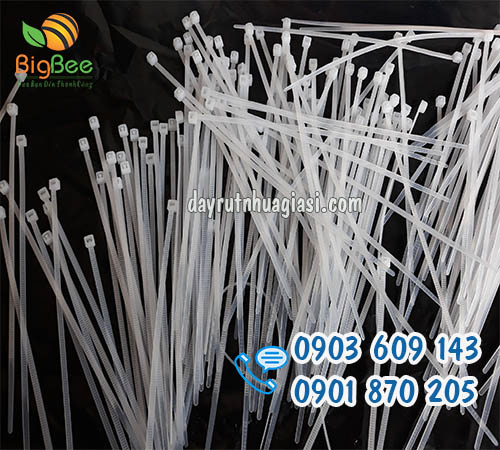 Dây rút nhựa màu trắng 20cm bền chắc sỉ lẻ tại TP.HCM