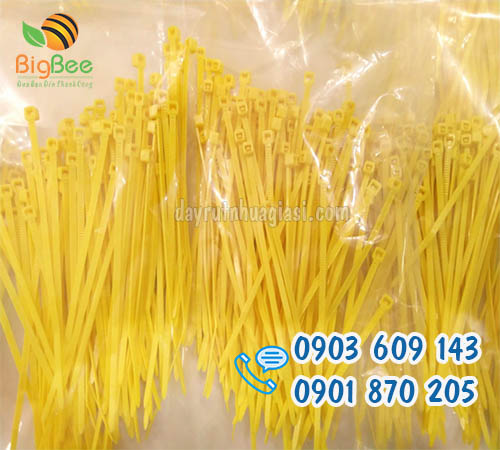 Giá rẻ nhất dây rút nhựa mảu vàng 10cm (1 tấc)