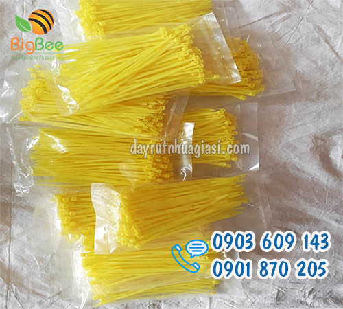 Dây rút nhựa màu vàng 10cm giá sỉ tốt