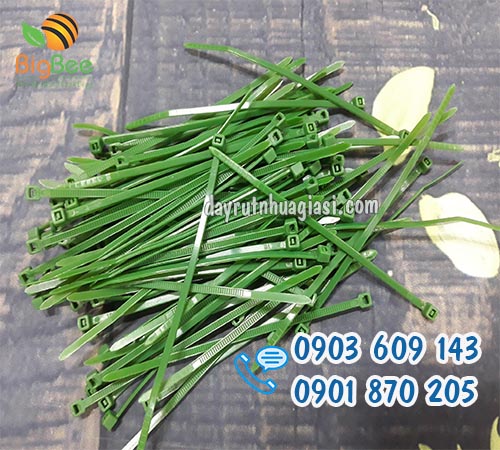 Dây rút nhựa màu xanh buộc chân gà 2 tấc rưỡi giá tốt