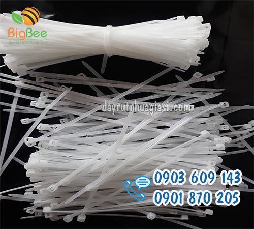 Dây rút nhựa trắng 1 tấc 10cm sỉ lẻ TP.HCM