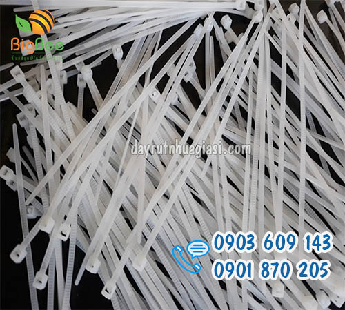 Dây rút nhựa trắng 1 tấc 10 cm giá sỉ