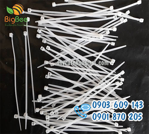 Dây rút nhựa 1 tấc 3 li màu trắng tại TP.HCM